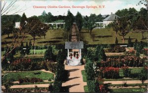 USA Chauncey Olcott Gardens Saratoga Springs New York Vintage Postcard C042