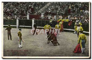 Old Postcard Bullfight Bullfight Muerte del toro