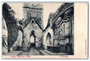 1909 View of Nave Muckross Abbey Killarney Ireland Antique Posted Postcard