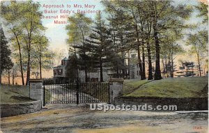 Approach to Mrs Mary Baker Eddy's Residence - Chestnut Hill, MA