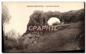 Old Postcard Pierre-Perthuis La Roche Percee