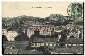 Postcard Old Train Station Belfort Vue Generale Steam