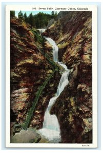 Seven Falls Stratton Park Colorado Springs CO Postcard (BM6)