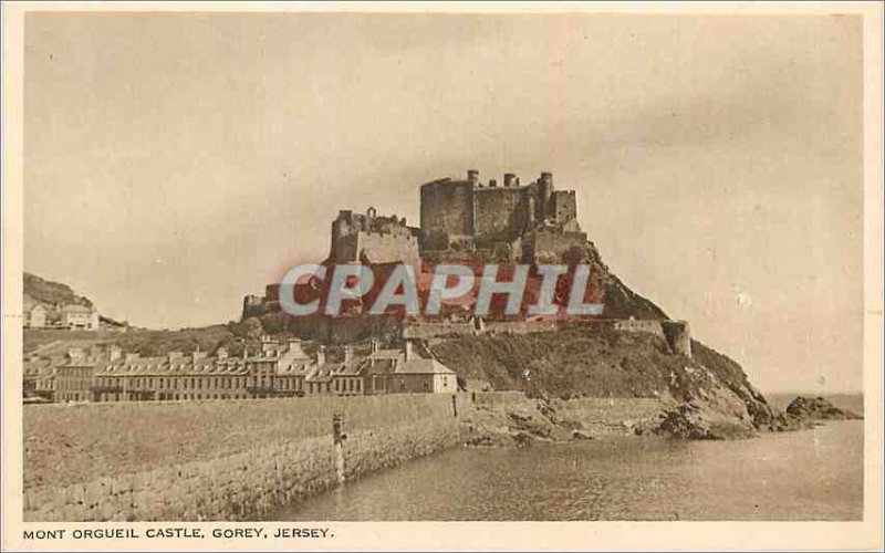 Old Postcard Mont Orgueil Castle Gorey Jersey