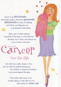 Cancer Makes Skirts From Dress Fashion Zodiac Advertising Postcard