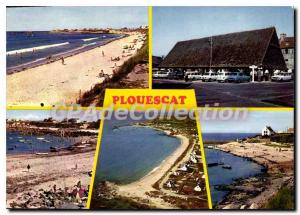 Postcard Modern Plouescat Les Halles and the beaches