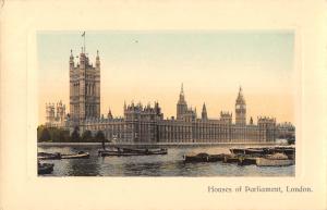 uk3684 houses of parliament london ship real photo uk