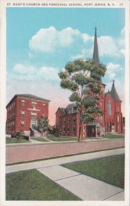 Church St Mary's Church and Parochial School Port Jervis New York