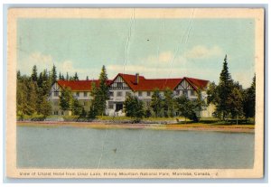 Manitoba Canada Postcard View of Chalet Hotel from Clear Lake 1946 Posted