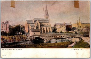 Postcard Guelph Ontario c1906 St. George's Church by Warwick *as is*