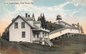 Owls Head Maine Owls Head Light Lighthouse Antique Postcard J48850