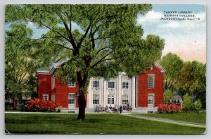 Jacksonville Illinois Tanner Library Illinois College Postcard G24