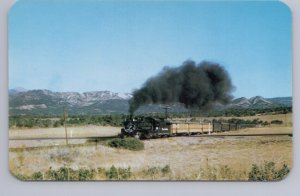 Steam Locomotive, Durango And Silverton Narrow Gauge Railroad, Colorado Postcard