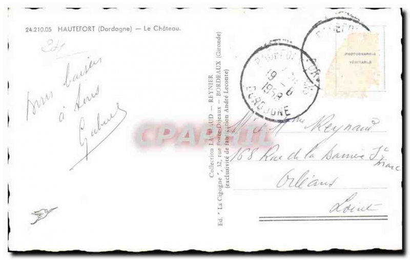 Postcard Modern Dordogne Hautefort castle