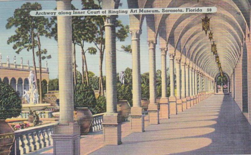 Florida Sarasota Archway Along Inner Court Of Ringling Art Museum