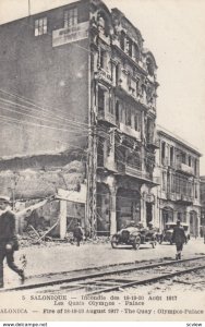 SALONIQUE, Greece, 1917; Destruction from Fire, Quay - Olympos-Palace