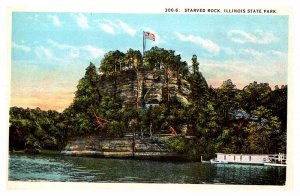 Postcard NATURE SCENE Starved Rock Illinois IL AU9546