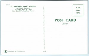 Postcard - St. Margaret Mary's Church - Arlington, Vermont