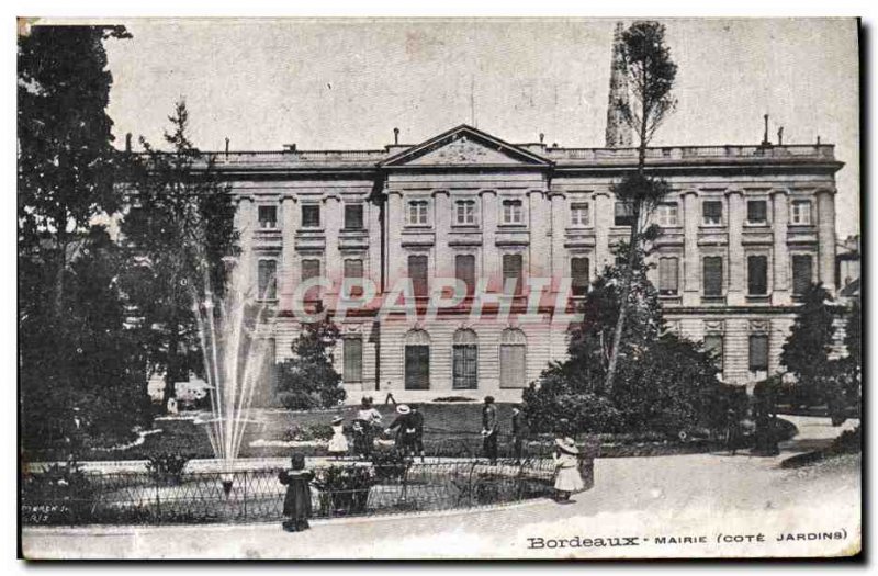 Postcard Old Bordeaux Mayor Riviera gardens