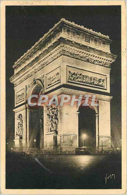 Old Postcard The Arc de Triomphe Etoile