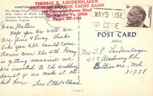 Postcard Hampton Roads Bridge Tunnel Under Deep Waters Famous Hampton Virginia