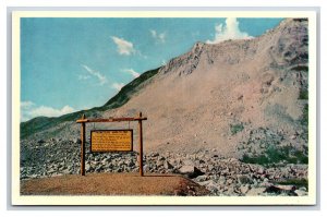 Frank Slide Site Turtle Mountain Alberta Canada UNP Chrome Postcard V1