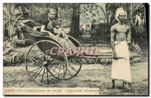 Old Postcard Paris Garden D & # 39Acclimatation Indian Caravan