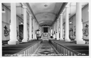 J72/ St Martinville Louisiana RPPC Postcard Interior Catholic Church Cline 104