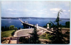 Postcard - Lake Washington Pontoon Bridge - Seattle, Washington 