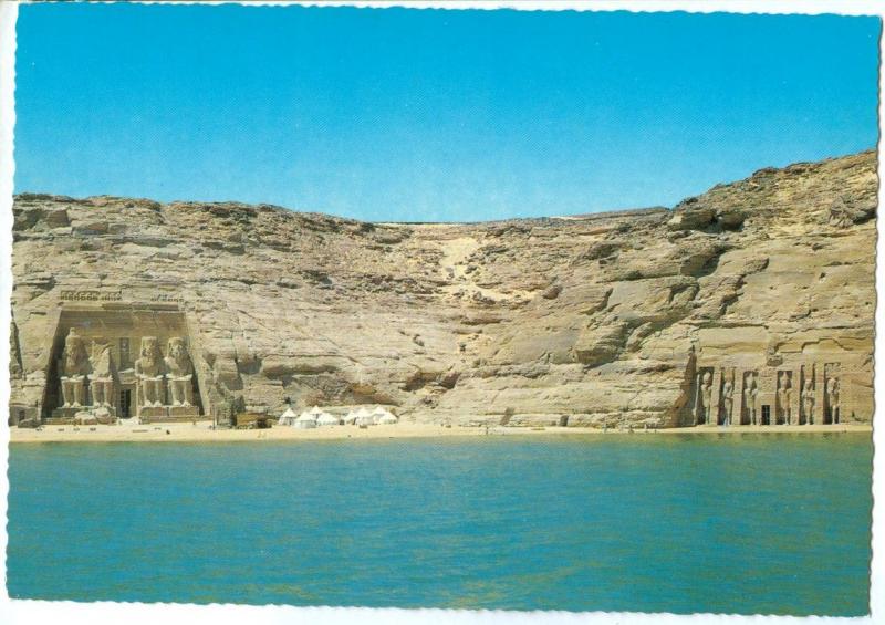 Egypt, Abu Simbel, The two rock temples, 1960s unused Postcard