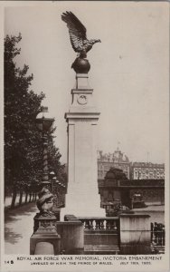 RPPC Military Postcard WWI Royal Air Force War Memorial Victoria Embankment