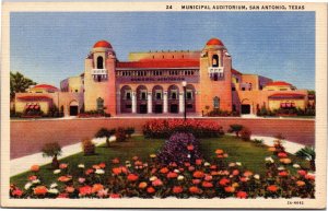 Postcard TX San Antonio Municipal Auditorium
