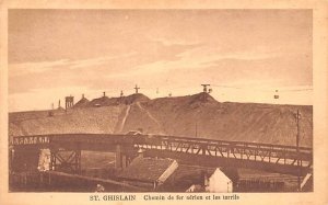 Chemin de fer aerien et les terrils Belgium Postcard