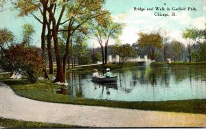 Illinois Chicago Garfield Park Bridge and Walk 1909