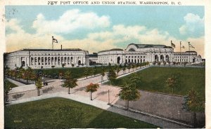 Vintage Postcard 1958 New Post Office and Union Station Washington D. C.