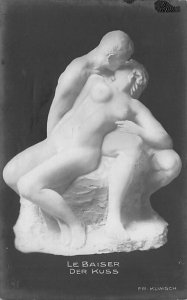 Le Baiser Der Kuss Statues / Monuments Unused real photo