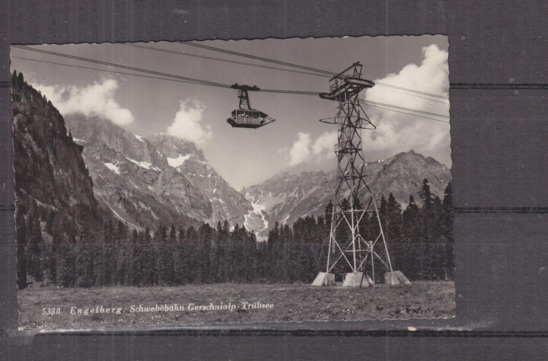 SWITZERLAND, ENGELBERG, TRUBSEE, CABLE CAR, c1930 real photo ppc., unused.