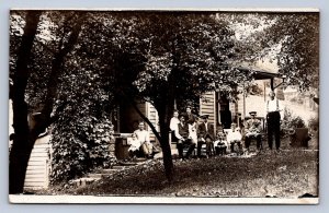 J99/ Mogadore Ohio RPPC Postcard c1910 Home Residence Family 233