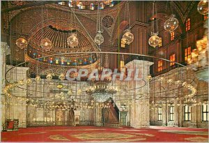 Postcard Modern Cairo Interior of the Mosque Mohamed Aly