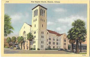 First Baptist Church Built 1929 3rd Ave & Monroe Phoenix Arizona Mailed 1949