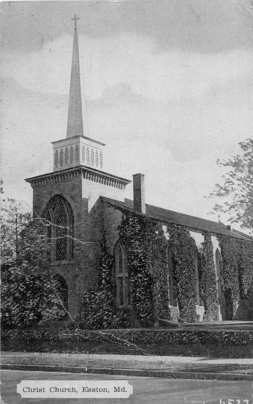 F5/ Easton Maryland Postcard 1938 Christ Church Building