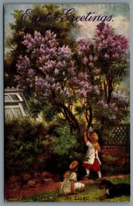 Postcard Easter c1911 Tucks A/S Harry Payne Easter Greetings The Lilac Spring