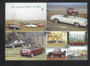 MINI CABRIO GERMANY VINTAGE CAR DEALER ADVERTISING POSTCARD CHRYSLER