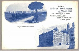 ab0461 - VINTAGE POSTCARD - ROME City: Hotel Bavaria - Aliberi-