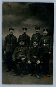 WWI GERMAN SOLDIERS GROUP ANTIQUE REAL PHOTO POSTCARD RPPC