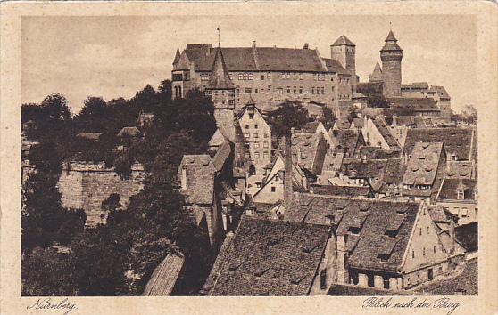 Blick nach der Burg Nuernberg Germany