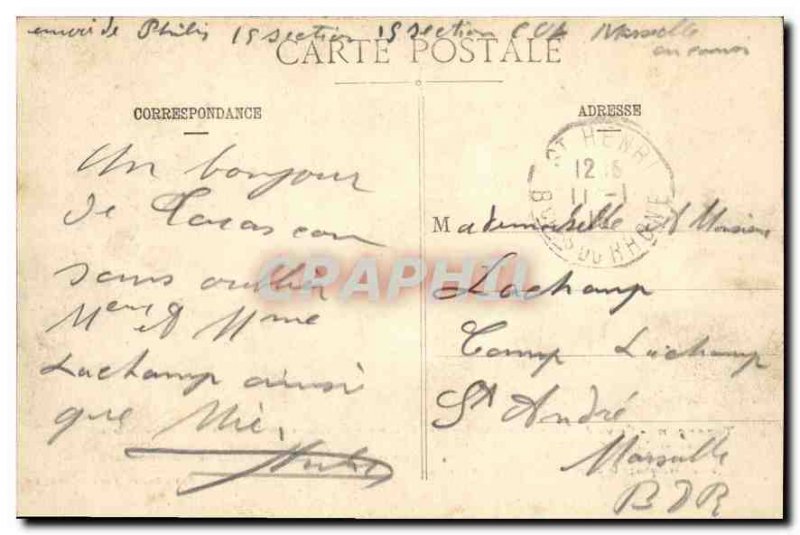 Old Postcard Tarascon Crypt of St. Martha