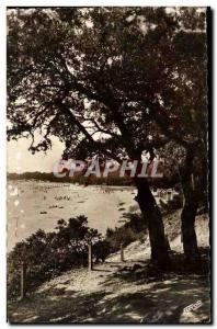 Noirmoutier Old Postcard Beach St stone view wood of Chaize