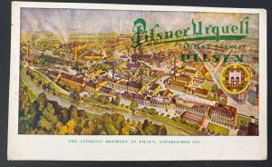 Mint Czechoslovakia Advertising Postcard Pilsner Urquell Citizens Brewery