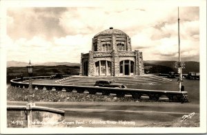 Vtg Vista House Crown Point Multnomah County Oregon OR RPPC Real Photo Postcard